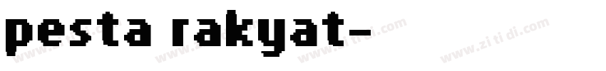 pesta rakyat字体转换
